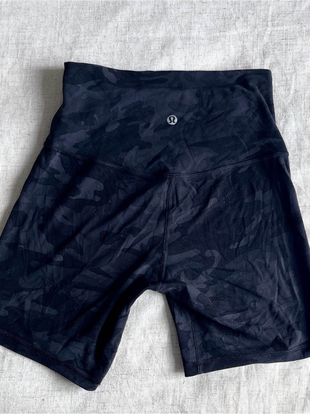 lululemon athletica High-Rise Black Camo Bike Shorts